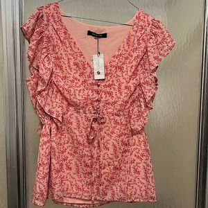 Sugar Lips Women's Somebody to Love Floral Ruffle Top